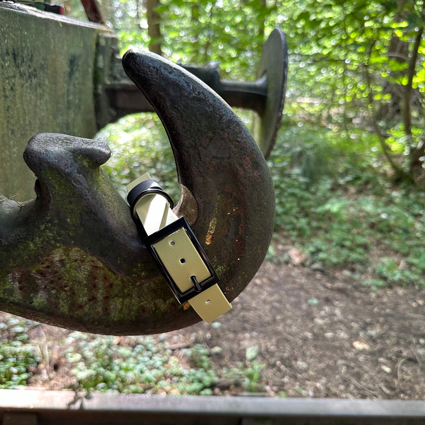 Khaki & Black Waterproof Dog Collar