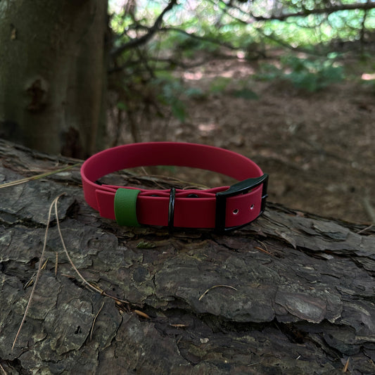 Wine & Olive Waterproof Dog Collar