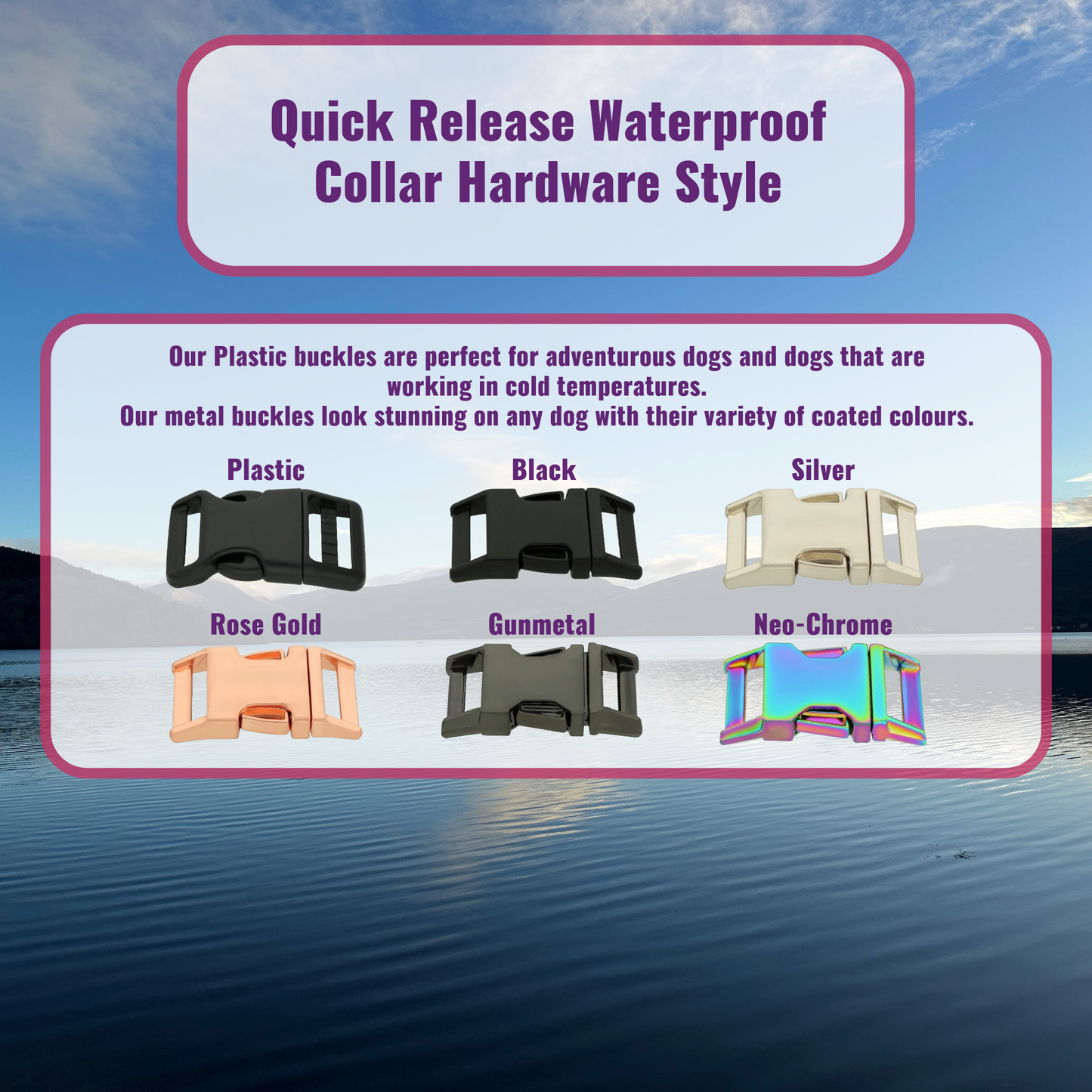 Waterproof Quick Release Dog Collar