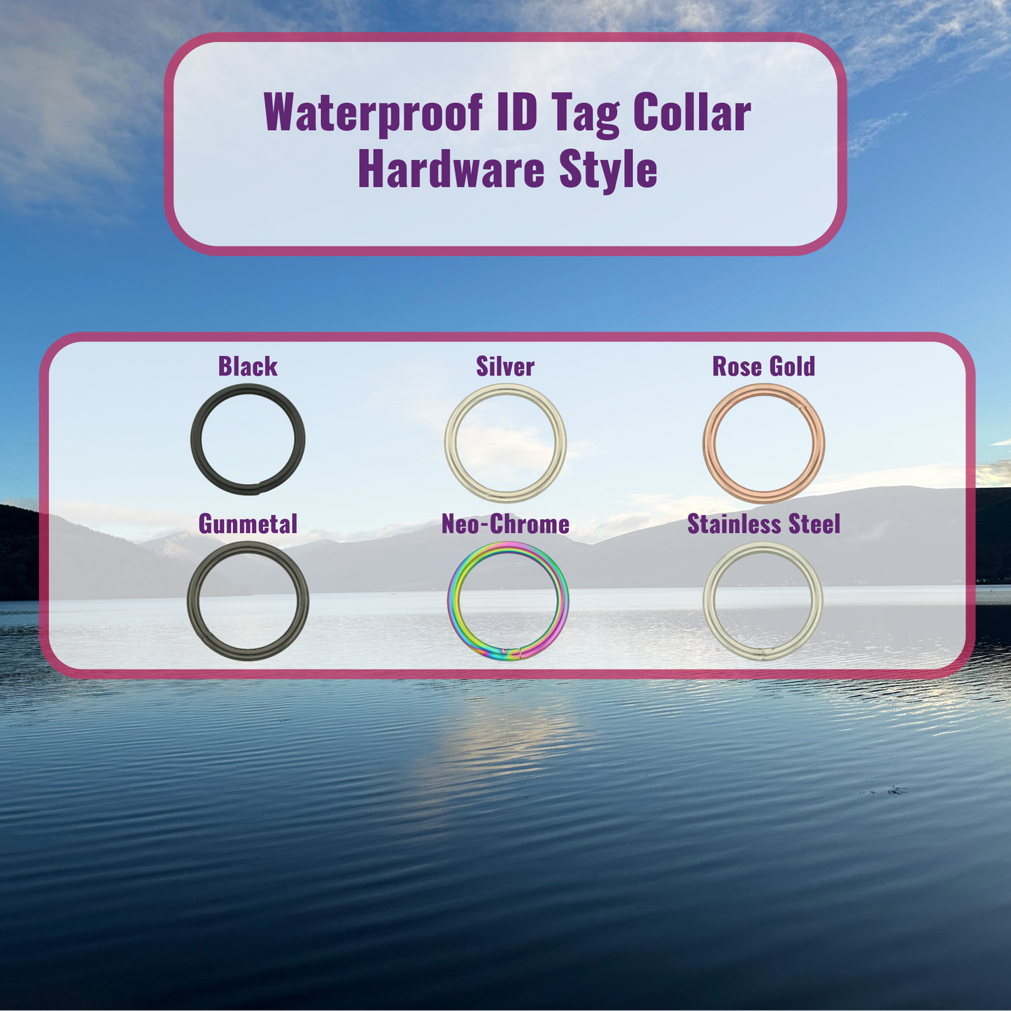 Waterproof ID Tag Dog Collar